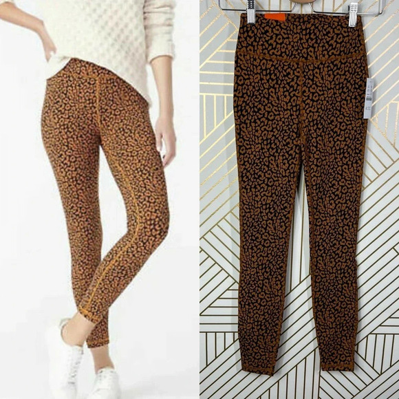 J.Crew Weekend‎ High Rise 7/8 Leggings in Leopard Print - Picture 1 of 11